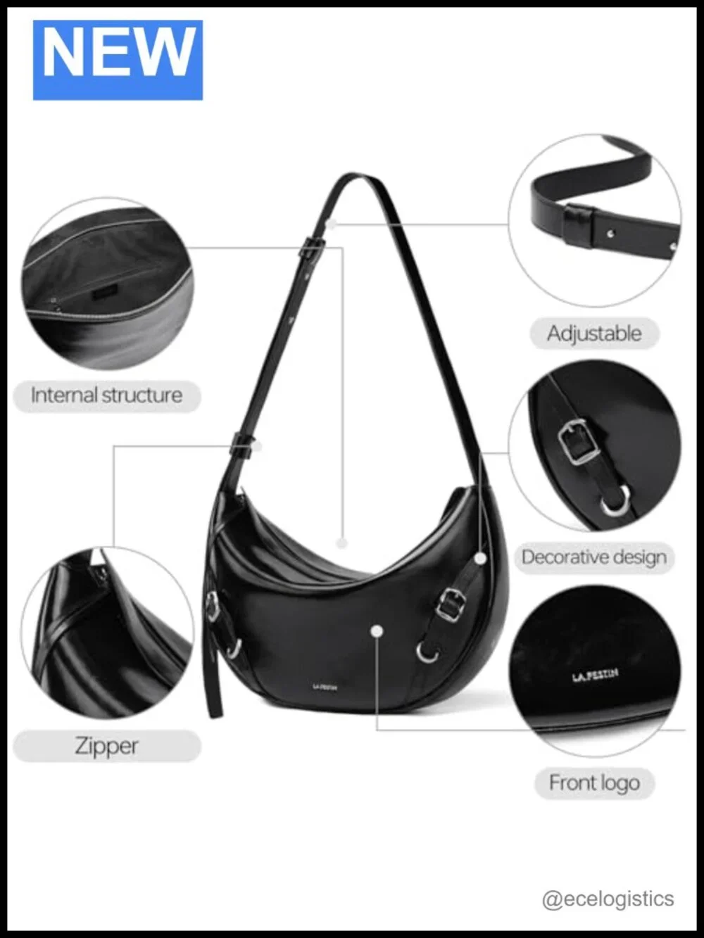 Genuine Leather Hobo Bag Women Shoulder Crossbody Purse Work Travel